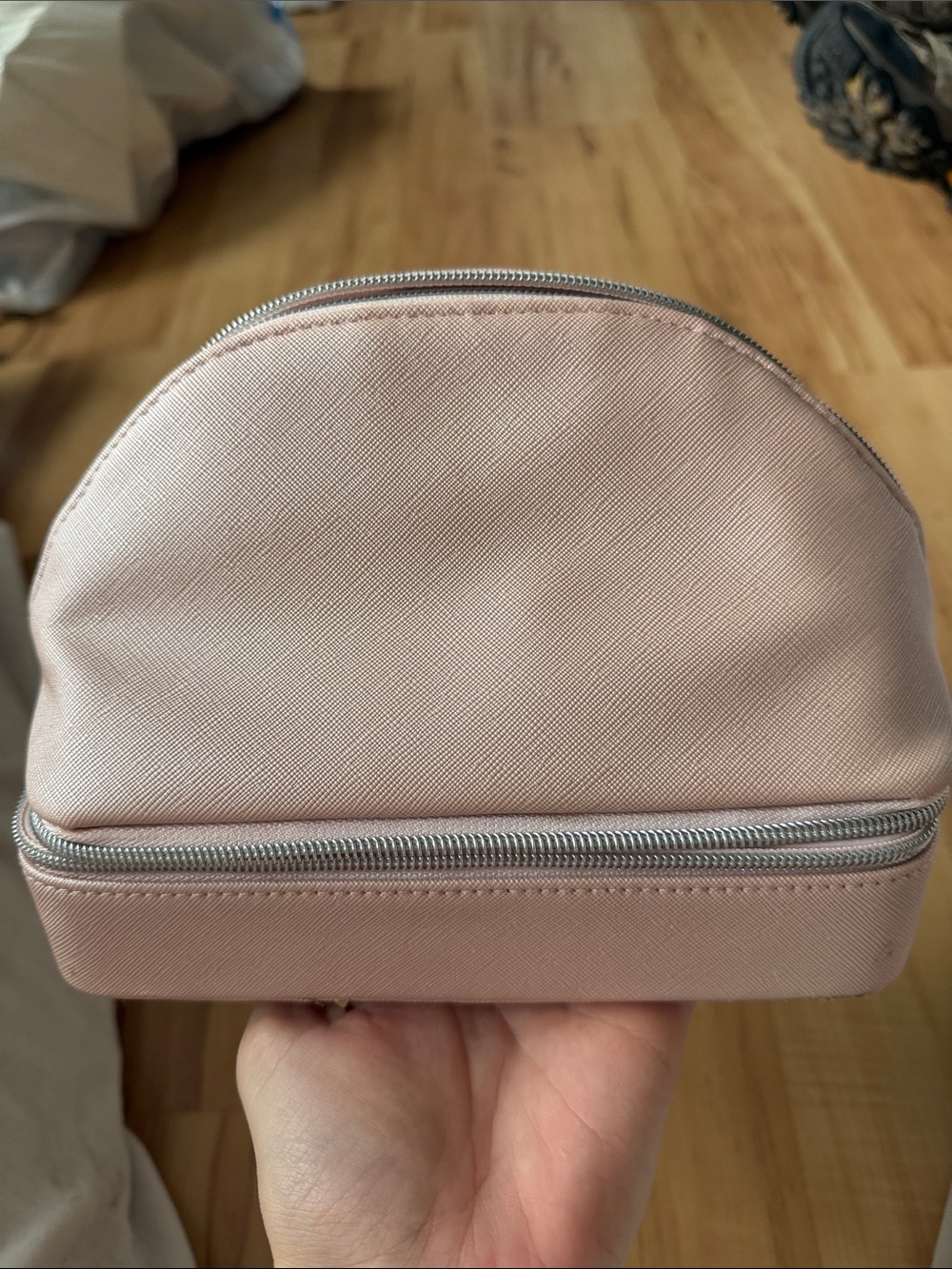 pink travel makeup case